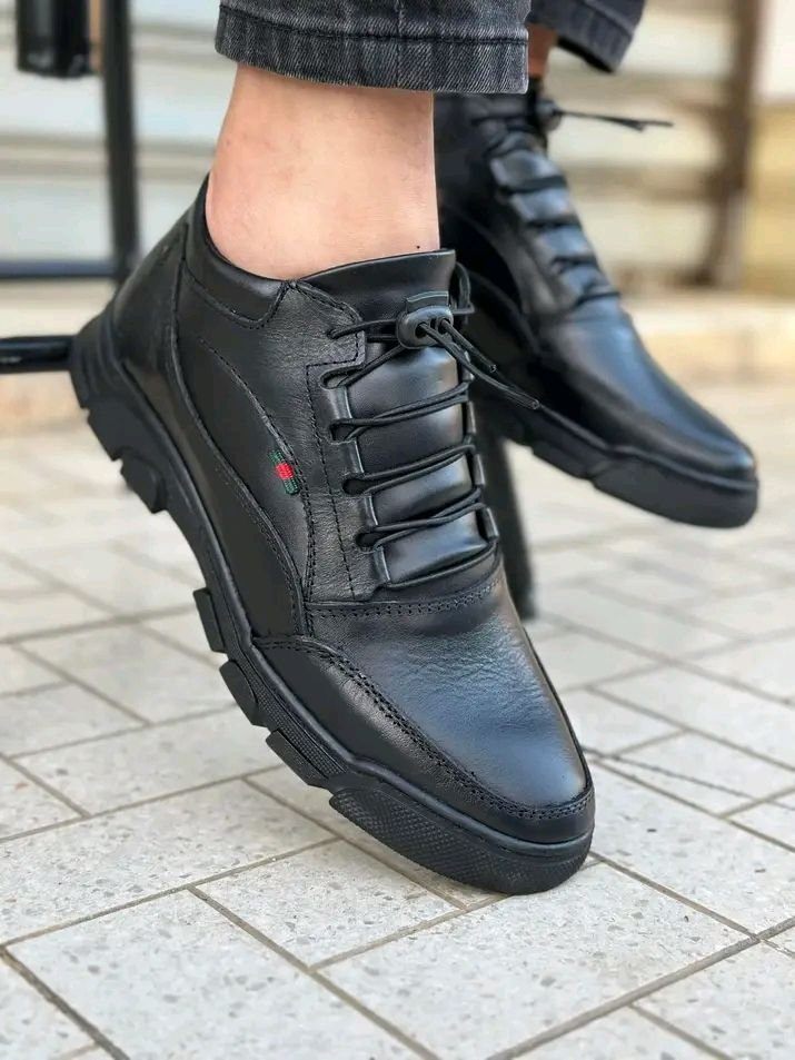 6014859251895353888.jpg Demi boots black en cuir véritable - الصورة 1