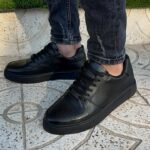 ⁦Basket en cuir noir⁩ - الصورة ⁦2⁩